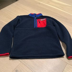 Boys Vineyard vines navy fleece pullover